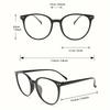 Y2K Inspired Round Clear Lens Glasses for Women Fashionable Plastic Full Rim Anti-Blue Light Perfect for Daily Wear & School