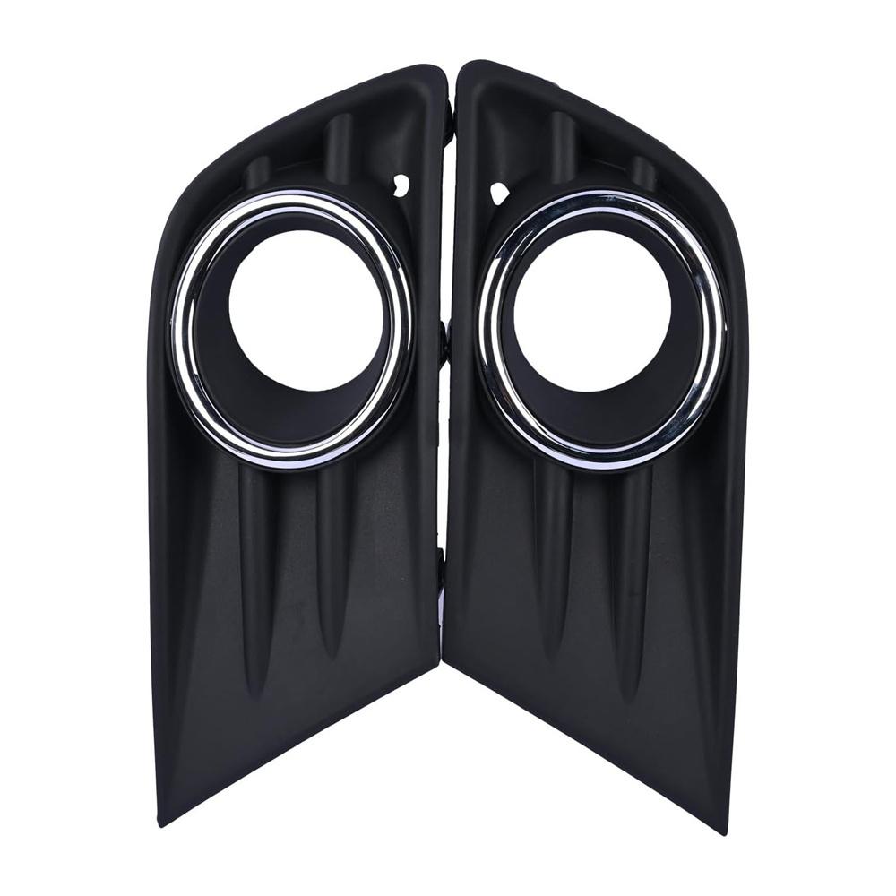 Front Bumper Fog Light Cover w/Chrome Ring Left Right For Honda Pilot 2012-2015