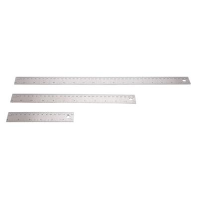 3PCS Stainless Steel Ruler with Cork Backing Double Scale Non Slip Metal Measuring Rulers Prevent Ink Leakage 6 12 18