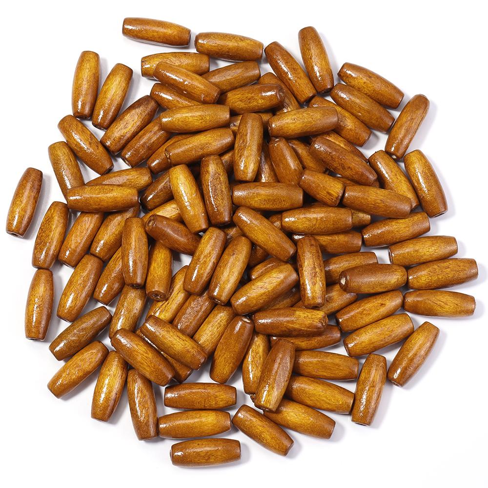 100-500pcs/lot Natural Wooden Beads Baseball Shape Oval Loose Spacer Puzzle Prayer Wood Bead For DIY Handmade Bracelet Accessory
