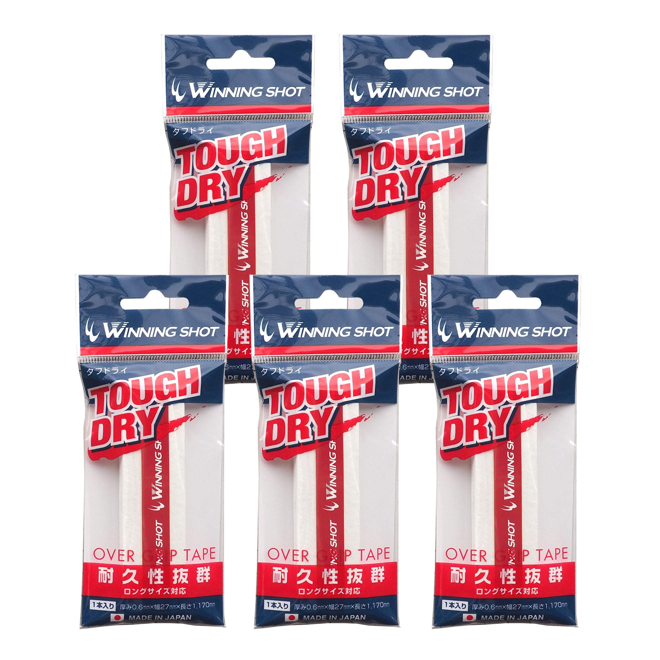 WINNINGSHOT Прочная сухая грип-лента x Красная (5-Pack) (Белая лента)