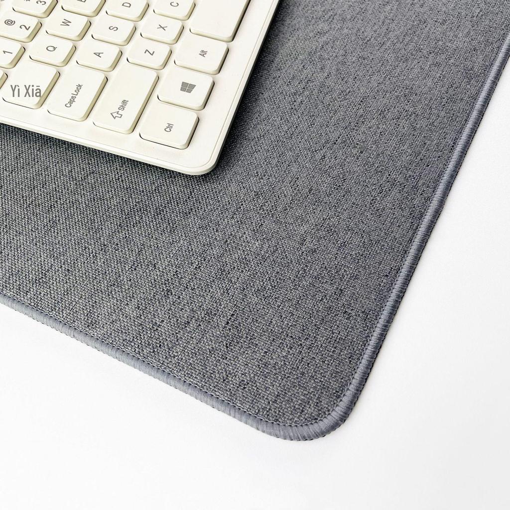 Extra Large Thick Cotton Linen Mouse Pad – Solid Color Desk Mat for Office & Computer Use