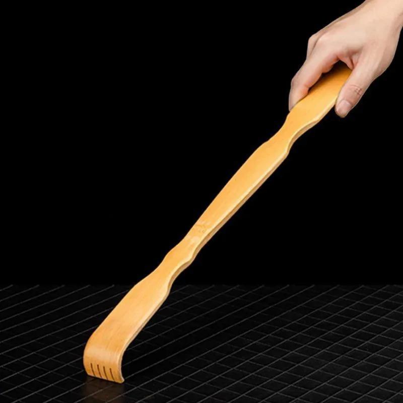 Bamboo Back Scratcher Massage Roller Long Wooden Body Scraper Large Size for Men & Women Comfortable Relief for Back Itch