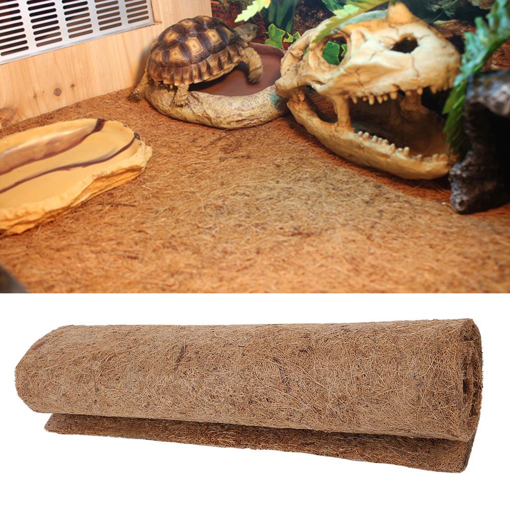 Reptile Coconut Fibre Carpet Bottom Mat Lizards Terrarium Cage Landscaping Floor Pad