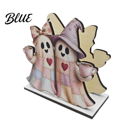 Cute Halloween Home Decor Wooden Napkin Holder Ghost Black Cat Decorative Tabletop Tissue Retro Farmhouse Tableware Dispenser Paper Towel Holder for