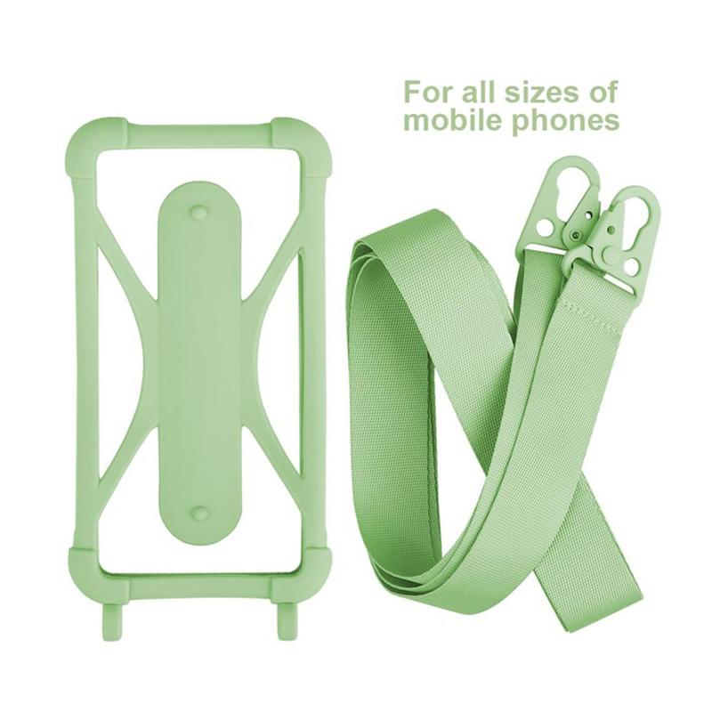 Universal Lanyard For Phone Silicone Sports Strap Neck Hanging Rope Sling Chain Mobile Phone Lanyard Case with Adjustable String