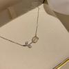 Ins Wind Pearl Necklace Design Collarbone Chain Love Pendant Jewelry
