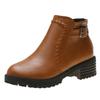 Large Size Shoes Women Thick Sole Mid-heel Ankle Boots Women 2025 New Women Thick Heel Women's Boots Botas De Mujer