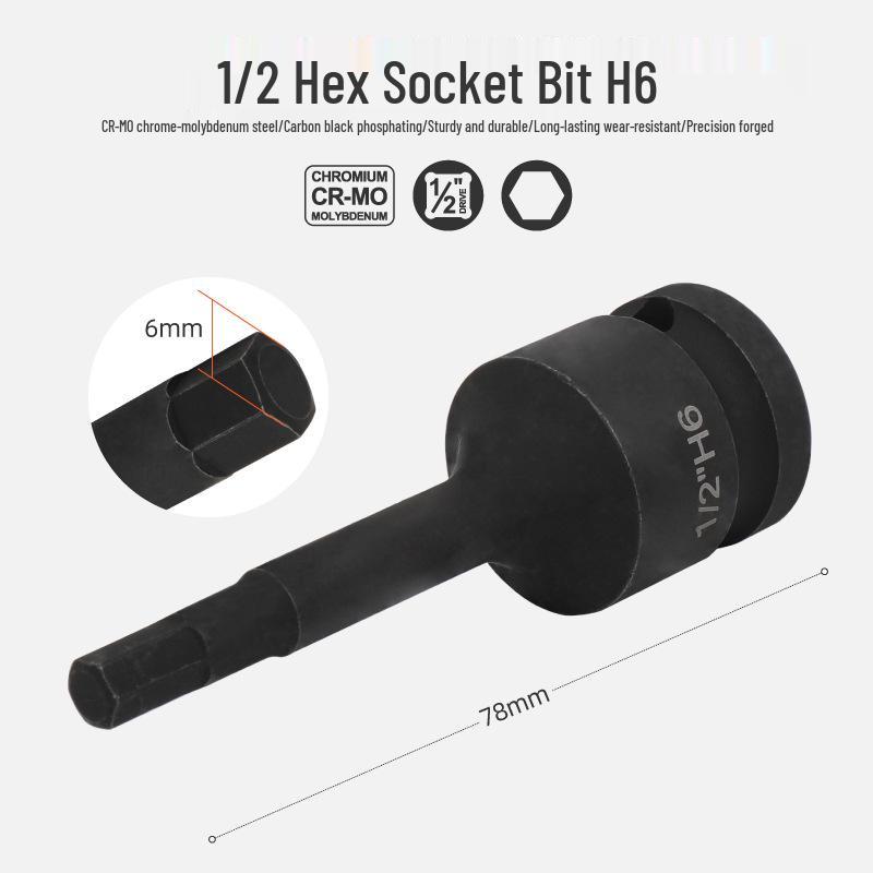 1/2" Electric Hex Socket Wrench and Screwdriver Bit Set