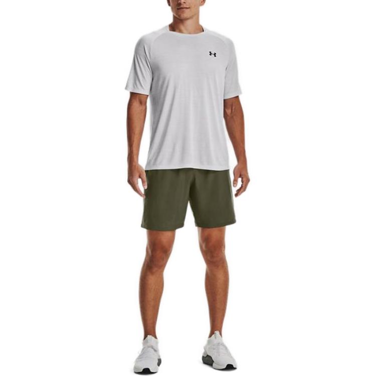 Under Armour Round Neck Sweat-Wicking Quick-Dry Short Sleeve T-Shirt Men Tops Gray 1377843-014