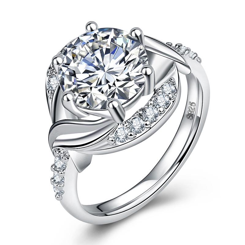 Ювелирные изделия Личность Преувеличенное Кольцо с основным камнем Женские Модные ювелирные изделия Алмазное кольцо No. 8