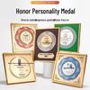 Premium Metal and Wood Round Honor Plaque – Outstanding Employee & Franchisee Award