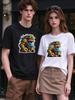 Unisex T Shirt Cool Monster Print Summer Casual Loose Fashion Top