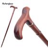 Red Wooden Single Bamboo Joint Fashion Walking Stick Decorative Cospaly Party Walking Cane Halloween Crutch Wand Crosier 94cm