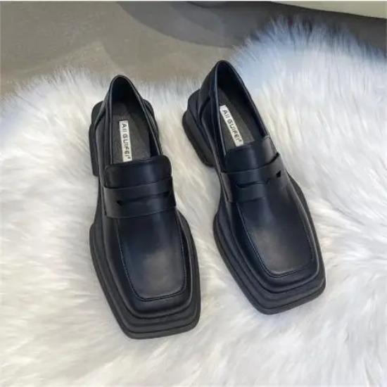 

Женская обувь на низком каблуке, лоферы, повседневные женские туфли без застежек с квадратным носком, элегантная женская модная обувь Zapatillas Mujer 35