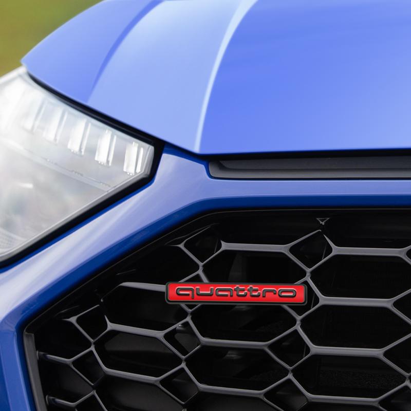 For 6gzjm S3 S4 S5 S6 A3 A4 A5 A6 A7 A8 Q3 Q5 Q7 Car Styling 6 colors Metal Quattro Logo Front Grill Badge Emblem Sticker Decals gzjm6