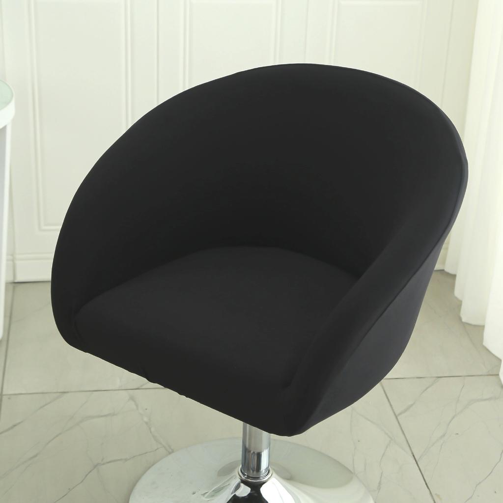 Dustproof Curved Chair Cover Short Back Printed Arc Armchair Slipcovers Dining Chairs Covers Elastic Natal Pokrowiec Na Krzeslo