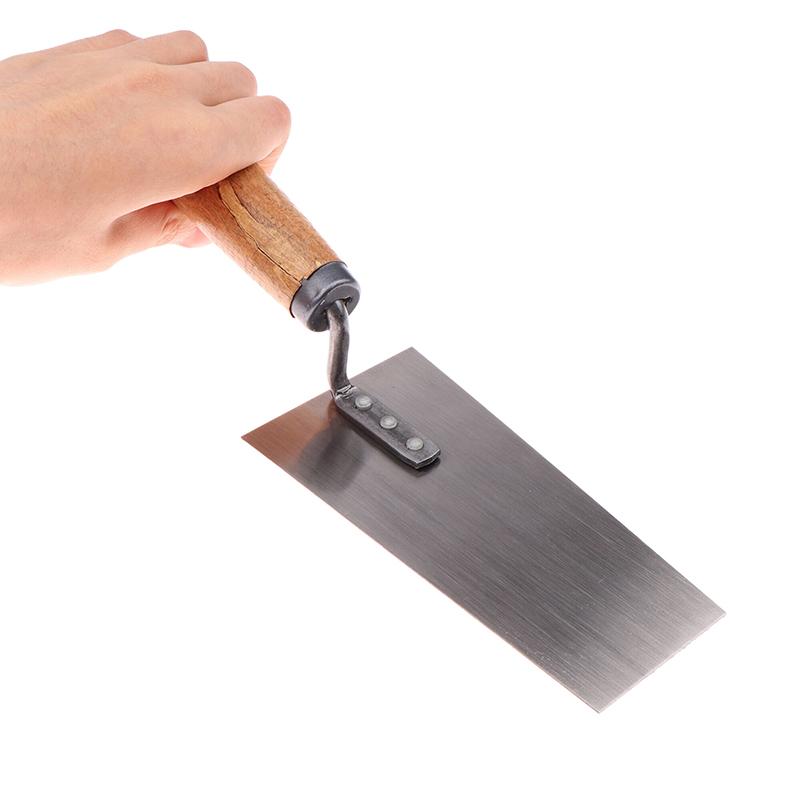 1Pcs Cement Float Margin Trowel Bucket Manganese Steel Putty Knife Brick Gauging Wall Plastering Knife Hand Tool