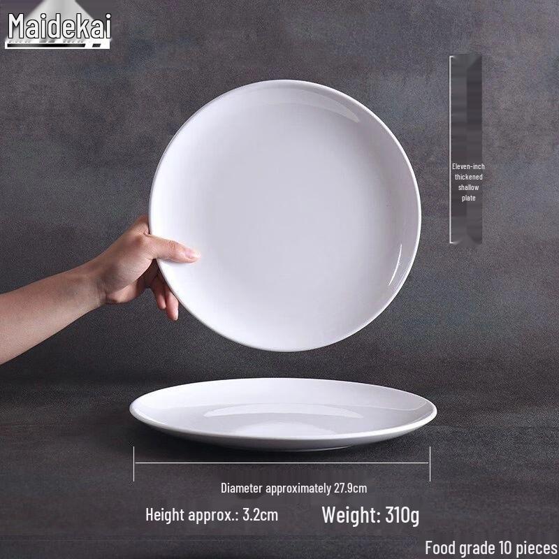 Food Grade Melamine Shallow Dinner Plate 11 inch (28cm)