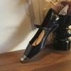 Exquisite and comfortable~ slope heel CM~ temperament flat shoes women's small square head single shoes with spring