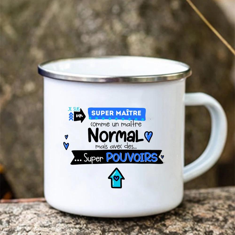 Thank You Super Teacher Mugs Creative Coffee Cups Drinks Water Cup Enamel Camping Mug School Home Handle Drinkware Teacher Gifts