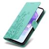 For Samsung Galaxy A16 5G/4G Wallet Case Butterfly Floral Imprint PU Leather Phone Cover with Wrist Strap