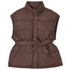 Gilet alla Moda Invernale Caldo Donna Capispalla Con Cintura Piumino Senza Maniche Casual Spesso Giacche da Donna