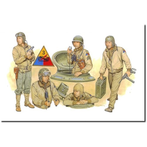 

Platz Dragon 1/35 WWII American Tank Crew, Northwest Europe, 1944 Plastic Model Kit DR6054 (Human & Animal)