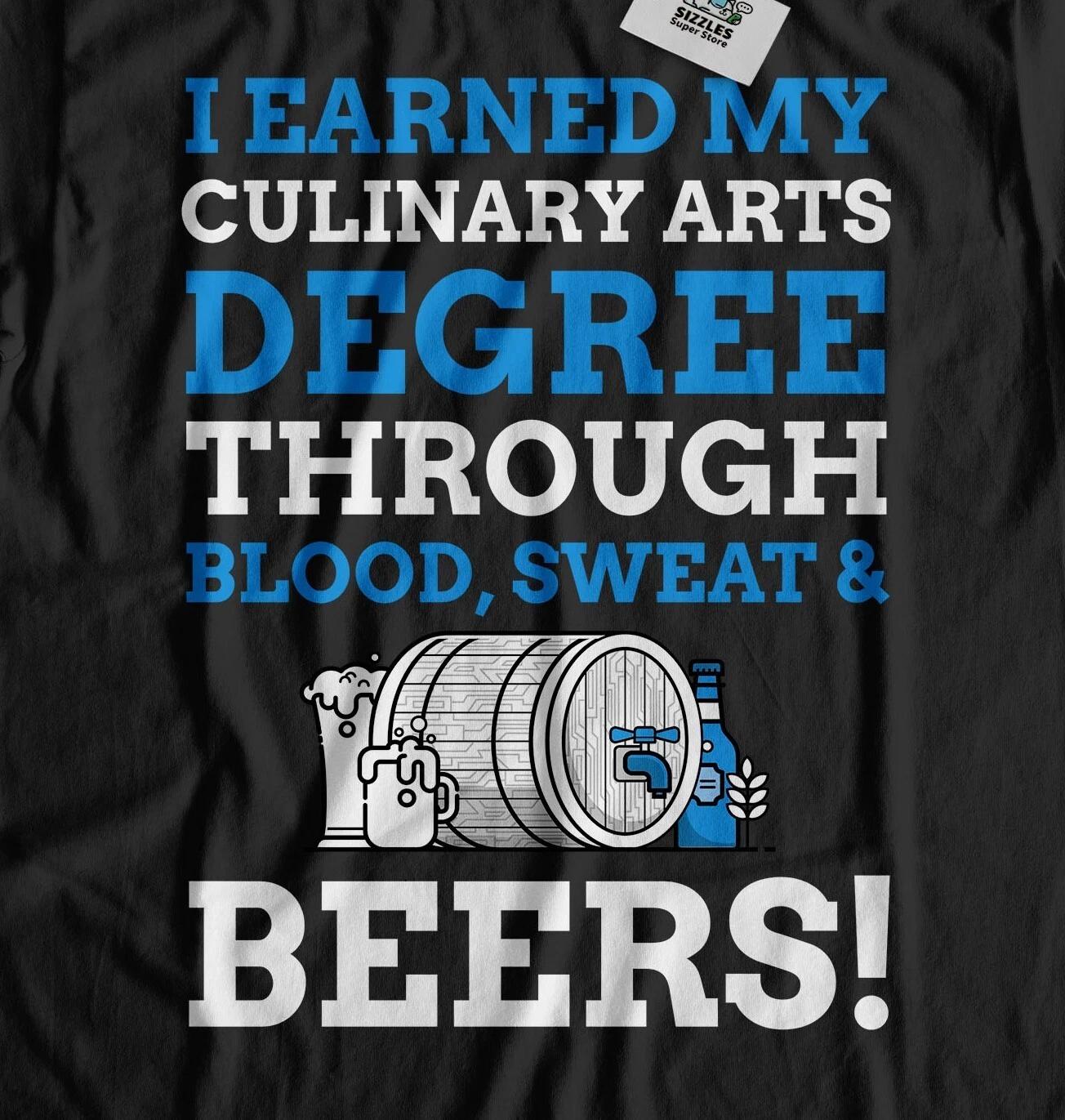 Unisex Funny Culinary Arts Degree T-Shirt Chef Cooking & Catering Degree Gifts 3XL