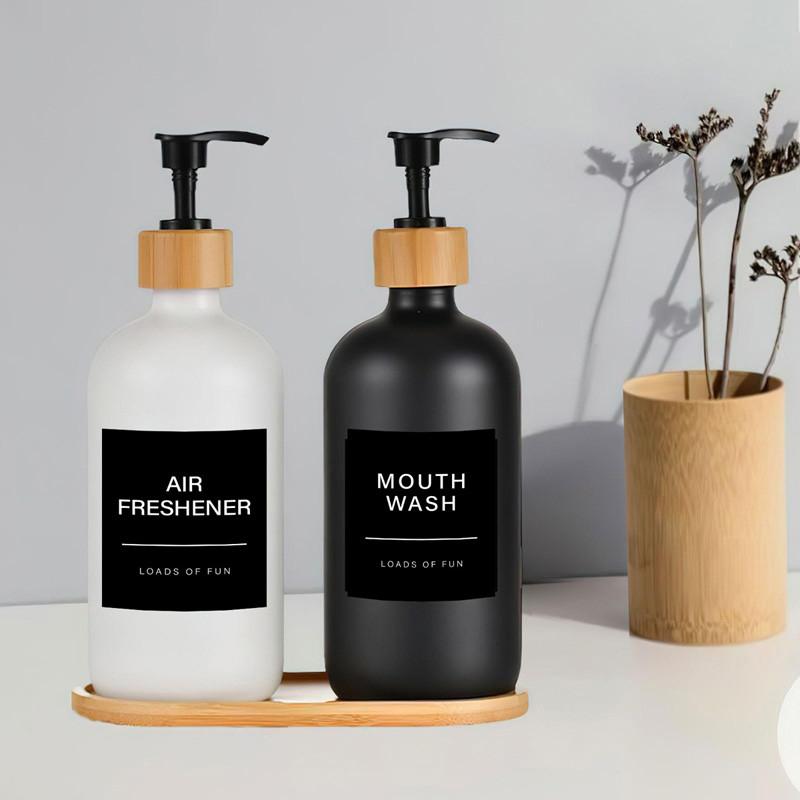 6/7pcs Soap Dispenser Labels Bathroom Jar Storage Label Shower Shampoo Lotion Conditioner Bottle Stickers