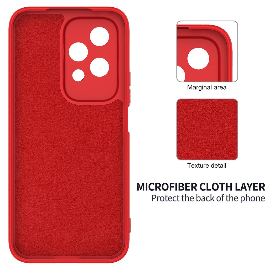 For Honor 200 Lite Case with Strap Liquid Silicone Phone Cover Camera Protection