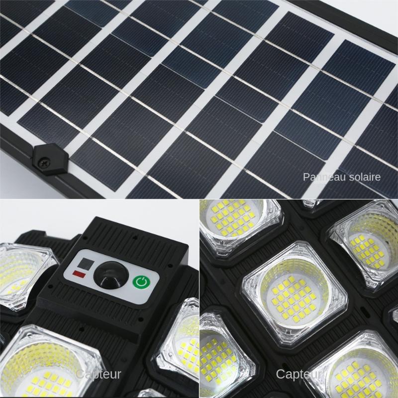 598 LED ultra lumineux extérieur lampadaire solaire 713COB capteur de mouvement étanche éclairage solaire cour rurale résidentielle applique murale lumière à induction