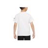 Nike Logo Print Round Neck Short Sleeve T-Shirt Kids tops White DX7625-100