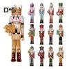 Nutcracker Soldier Pendant Wooden Nutcracker Hanging Ornament Painted Festive Decoration for Christmas Tree New Year Gifts Party Decor