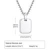 Stylish 26 Letter Necklace for Men Boys, Waterproof Stainless Steel Square Pendant Necklace, Alphabet Initial Collars, Gifts