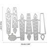 Birthday Candle Die Cut Metal Embossing Stencils Carbon Steel Cutting Dies for Card Making Scrapbooking Craft Project