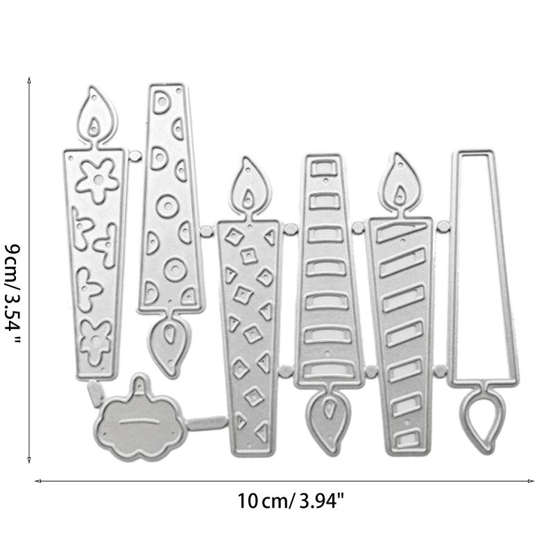 Birthday Candle Die Cut Metal Embossing Stencils Carbon Steel Cutting Dies for Card Making Scrapbooking Craft Project