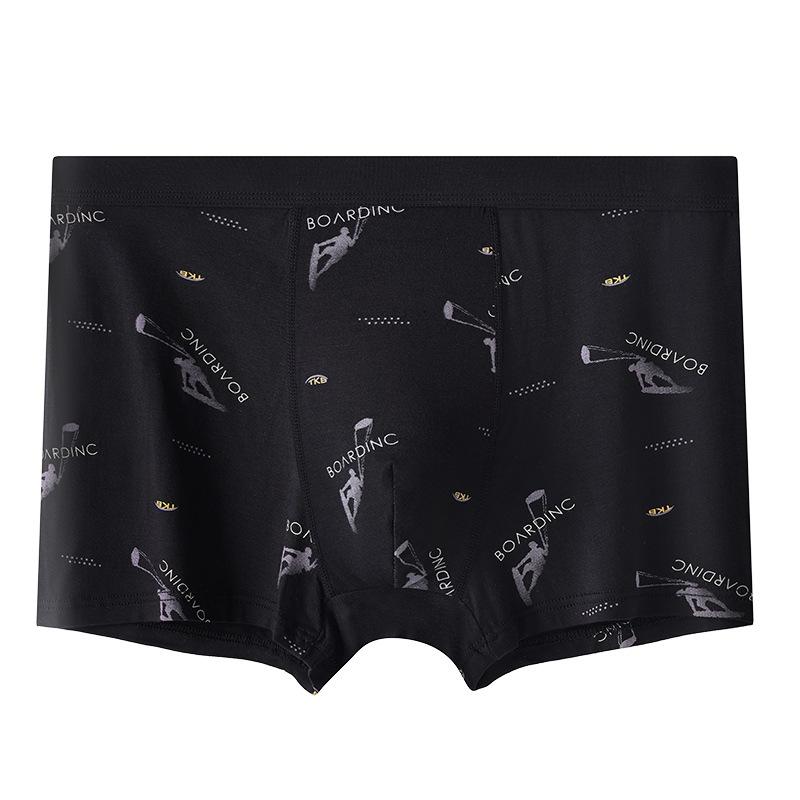 

Мужские боксеры из модала большого размера с 3D-принтом, дышащие трусы для мальчиков, боксерские шорты со средней талией L