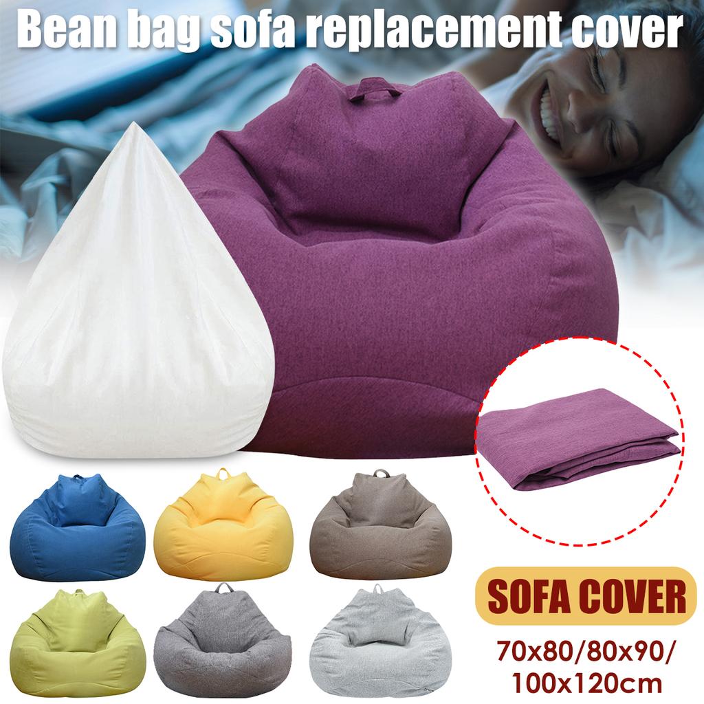 Lazy Sofa Cover Large Bean Seat Bag Chair Sofa Cover Comfortable Outdoor Cloth Pouf Puff Couch Tatami Living Room Beanbags 2025