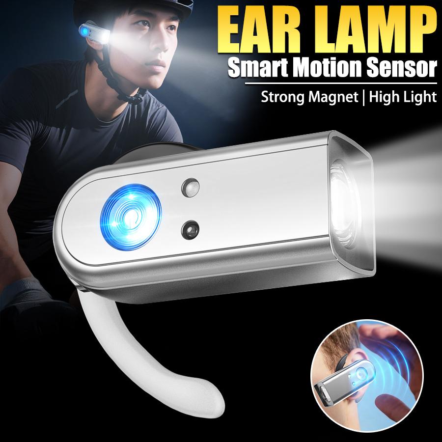 Super Bright Induction LED Headlight Rechargeable Portable Earlight Mini Magnetic Induction Headlamp for Outdoor Camping Fishing