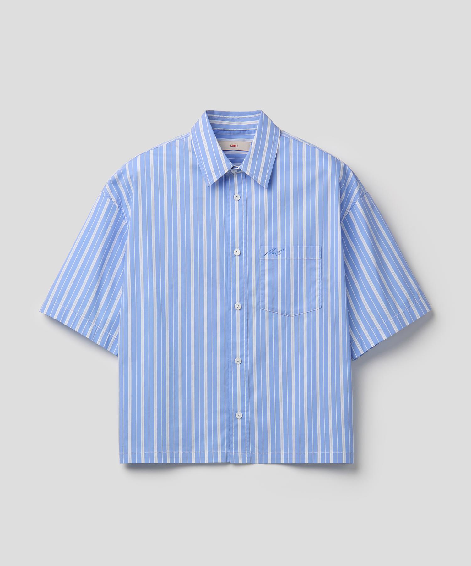 Mmic Laurel Crop Shirt Sky Blue M