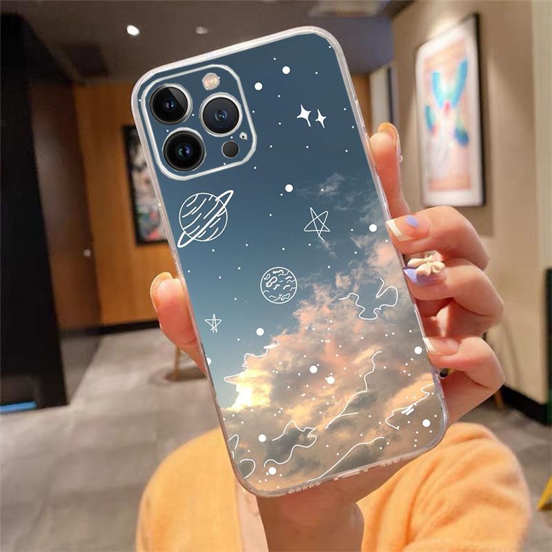 Universe Space Planet Phone Case Carcasa Funda For iPhone 17 Pro Max Air 16 15 14 13 Pro Max 15 16 Pro 15Plus Case