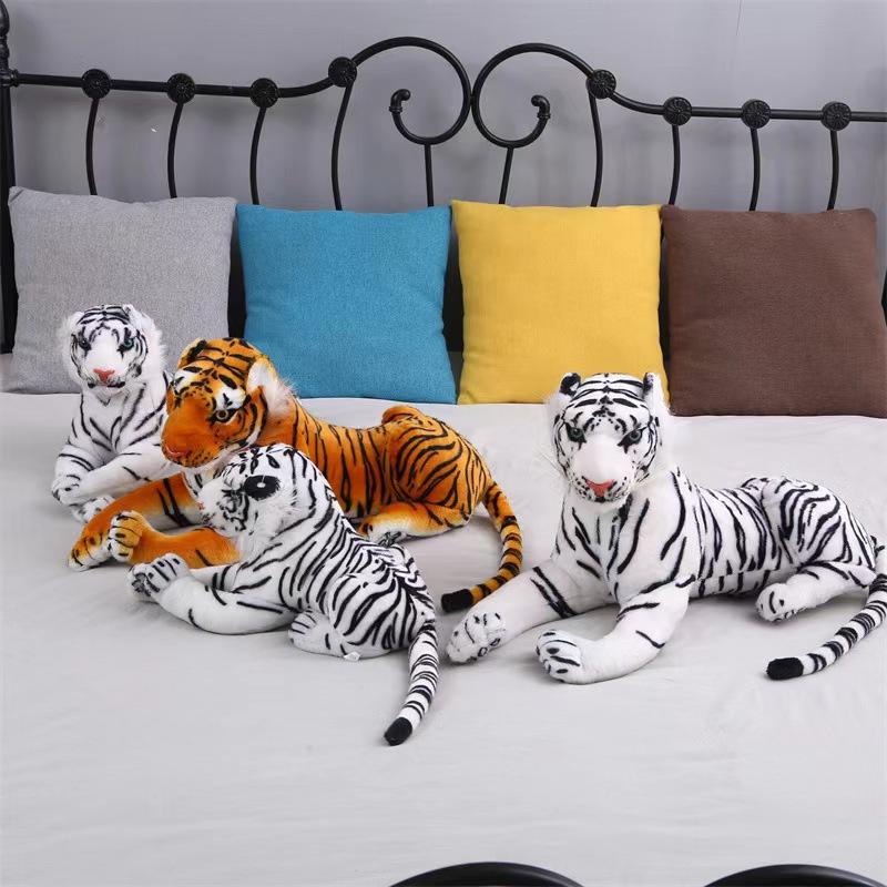 Simulated Tiger Plush Toy Realistic White Tiger Doll Mascot Doll Ground Marketing Rag Doll