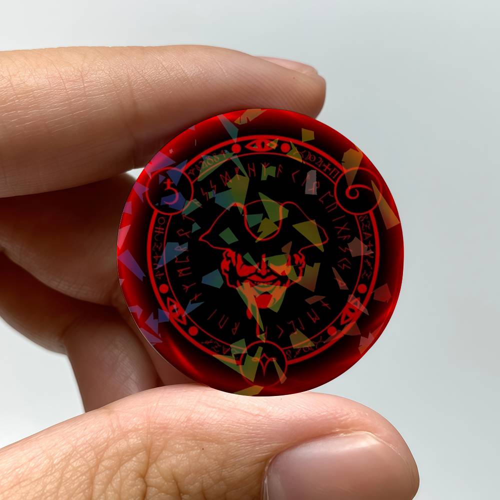 Horror Game Dark Deception Round Badge for Backpack Accessories Laser Lapel Pins Jewelry Gifts