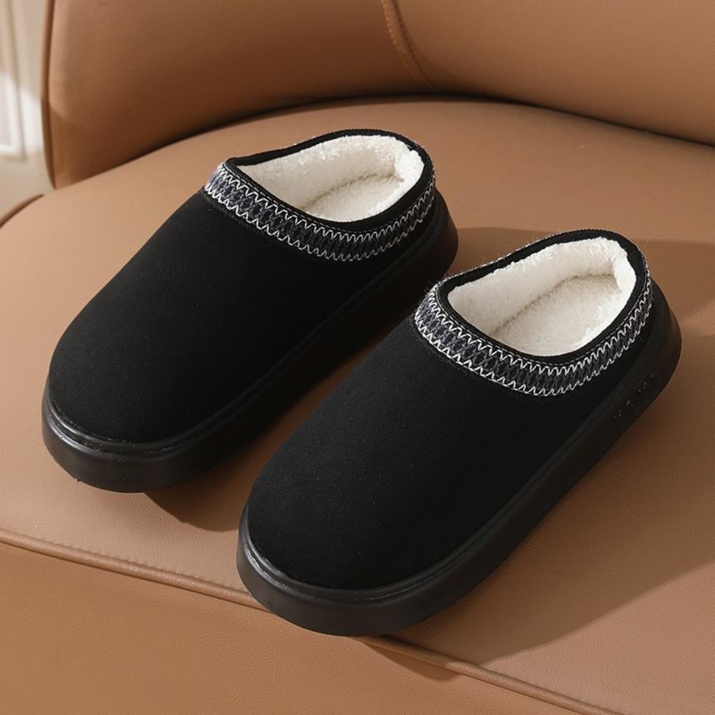 Snow Boots, Women's Winter Baotou Slippers, Sponge Cake Thick Soled Warm Cotton Shoes for Women