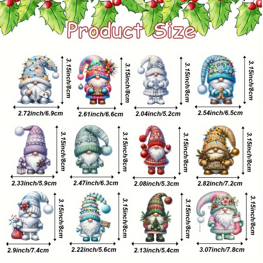 12 PCS Wooden Christmas Tree Ornaments Cartoon Gnome Party.Accessories New Snowman Ornament