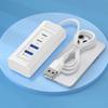 4 Port USB Charging Hub Expander With Double Type C And USB Ports For Mobile Devices And Gadgets
