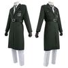 Attack On Titan Anime Cosplay Costume Shingeki No Kyojin Coat Soldier Jacket Survey Corps Outfit for Halloween Theme Party Adult