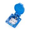 IP44 Waterproof German-Style European Socket with Cover for Laboratory Use