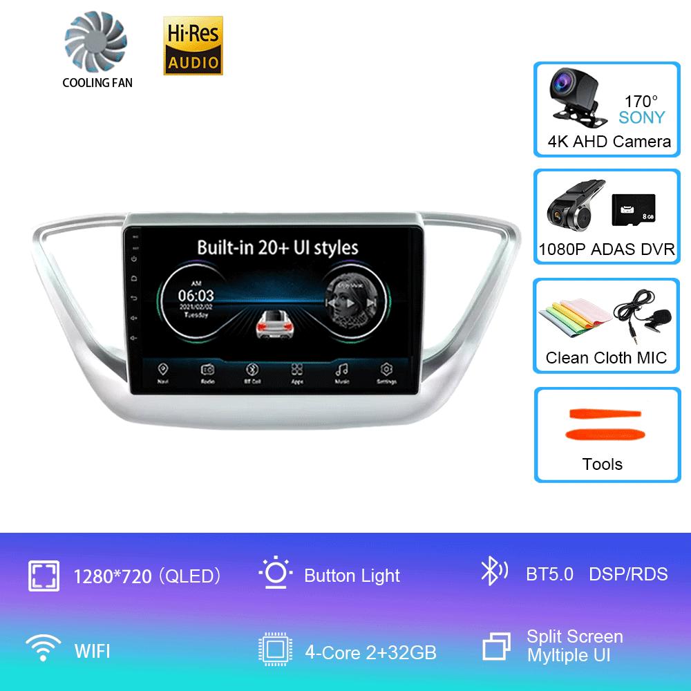 Android 14 Car Radio For Hyundai Solaris 2 2017 - 2020 Multimedia Video Player Navigation Stereo No 2din 2 Din Dvd